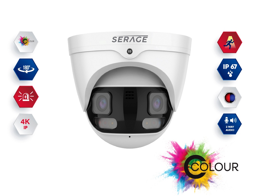 SERAGE SRPPDN8FAIW White 180 Panoramic 8MP Premium Dome Camera