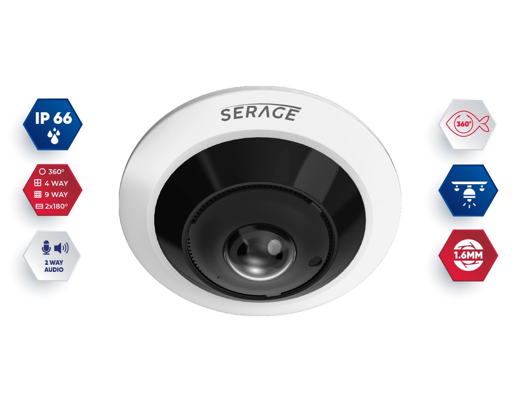 SERAGE SRPNF12MP Fisheye 360 degree 12MP  IP camera