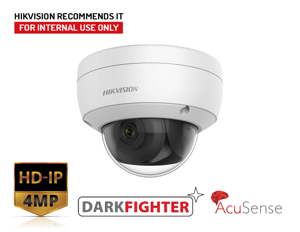 Hikvision 4MP AcuSense IR Fixed Dome Network Camera