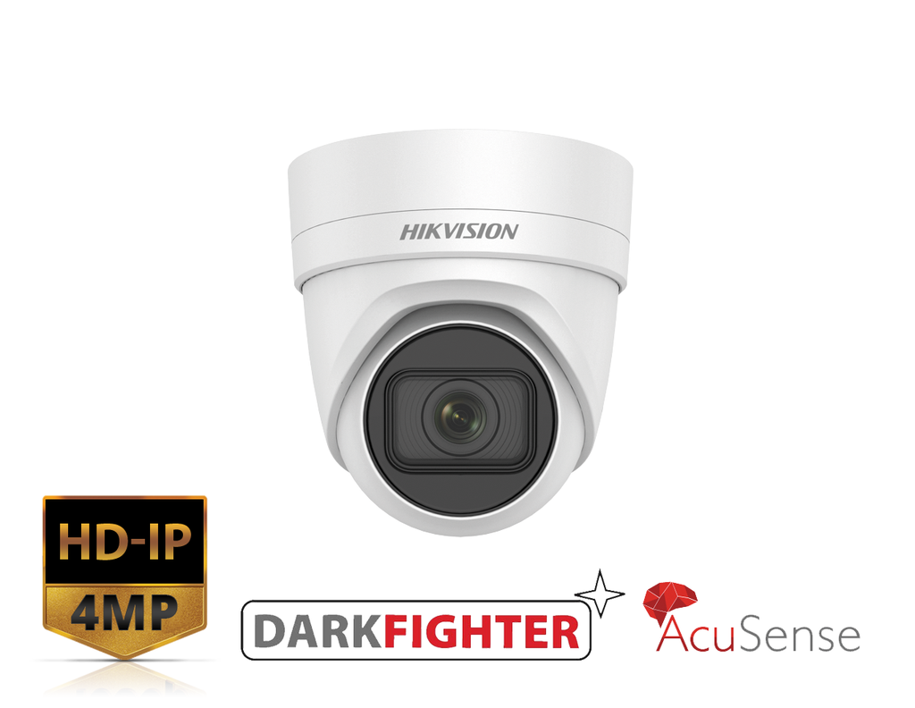 Hikvision White 4MP AcuSense IR Varifocal Turret Network Camera