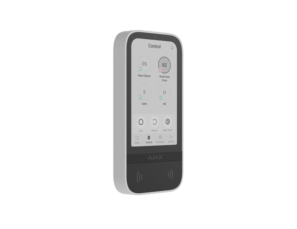 AJTSKP58455W - AJAX White KeyPad TouchScreen Jeweller