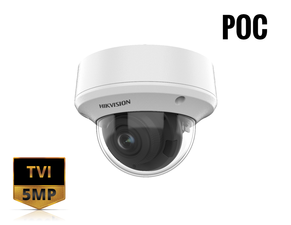 DS-2CE5AH0T-VPIT3ZE - 5 MP Vandal PoC Motorized Varifocal Dome Camera