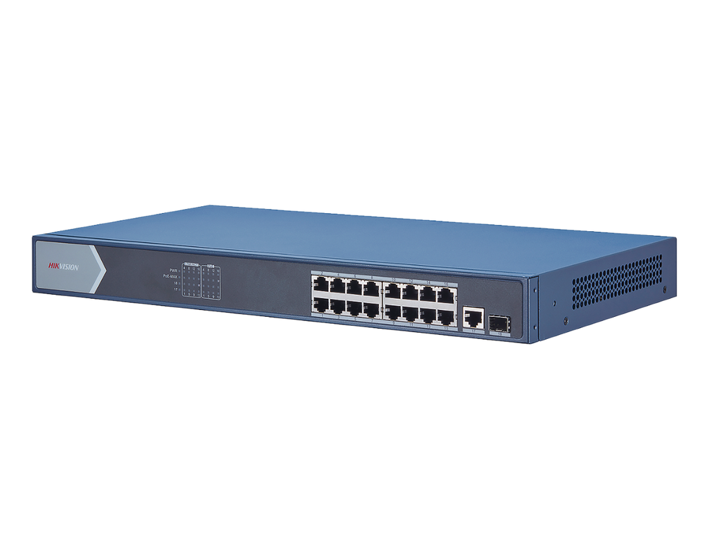 DS-3E0518P-E - 16 Port Gigabit Unmanaged PoE Switch