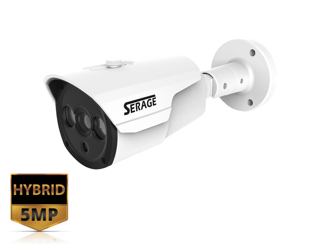 SRBT5FW - SERAGE 5 MP TVI 3.6mm Fixed Lens Bullet Camera