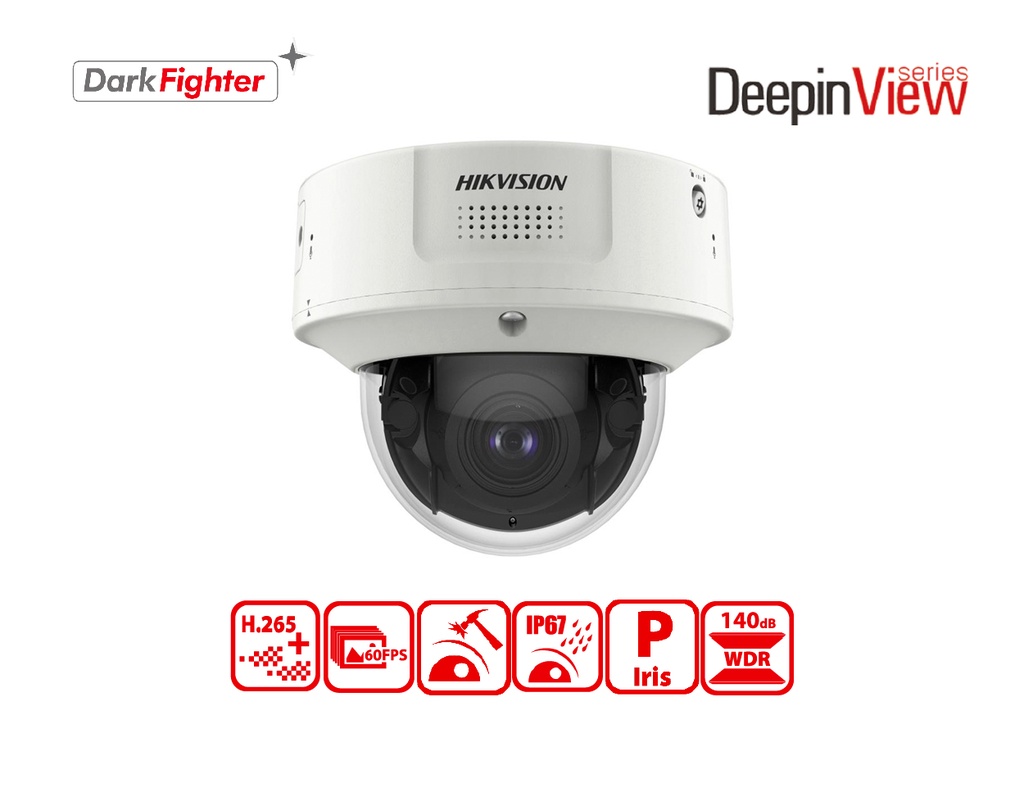 IDS-2CD7146G0-IZHSY(2.8-12MM)(D) - 4MP DeepinView Moto Varifocal Dome Camera