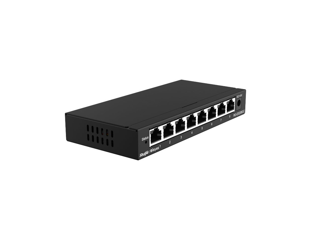 RG-ES208GC - Ruijie 8-Port Gigabit Smart Cloud Managed Non-PoE Switch