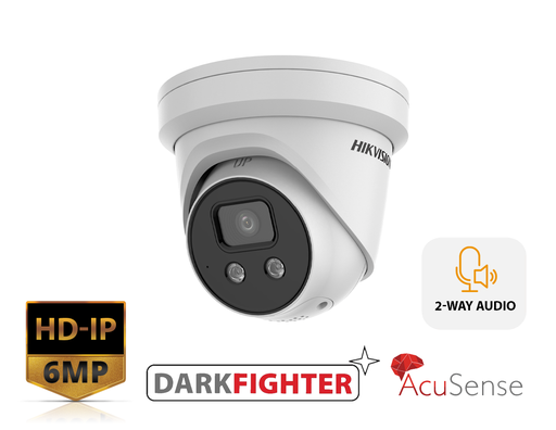 DS-2CD2366G2-ISU/SL(2.8mm) - 6 MP Strobe Light and Audible Warning Fixed Turret Network Camera
