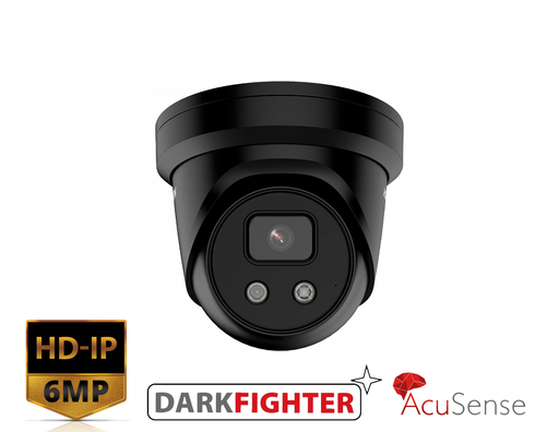 DS-2CD2366G2-IU(2.8MM)(BLACK) - AcuSense 6 MP IR Fixed Turret Network Camera