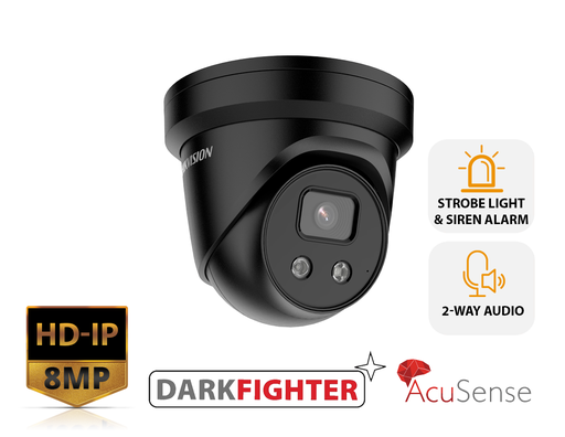 DS-2CD2386G2-ISU/SL/B(2.8mm) - AcuSense 8 MP IR Fixed Turret Network Camera
