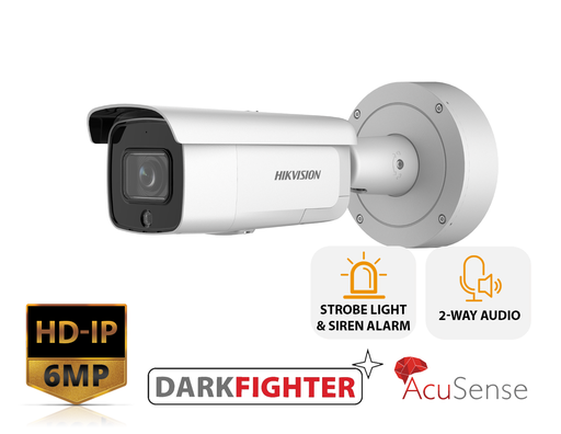 [DS-2CD2666G2-IZSU/SL(2.8-12MM)] DS-2CD2666G2-IZSU/SL(2.8-12MM) - 6MP Strobe Light and Audible Warning Motorized Varifocal Bullet Network Camera