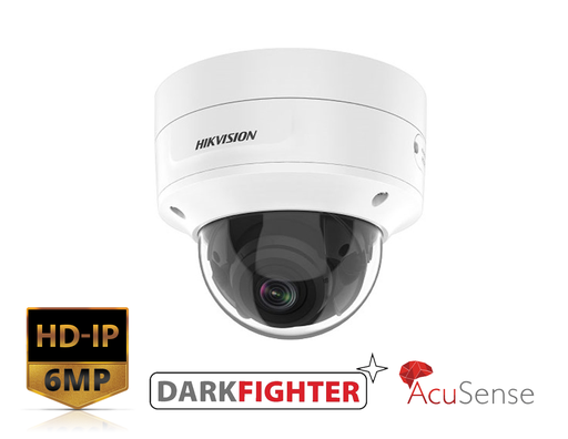 DS-2CD2766G2-IZS(2.8-12MM) - 6MP AcuSense Powered-by-DarkFighter Motorized Varifocal Dome Network Camera