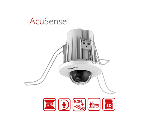 [DS-2CD2E43G2-U] DS-2CD2E43G2-U(2.8MM) - 4MP AcuSense In-Ceiling Fixed Mini Dome Network Camera