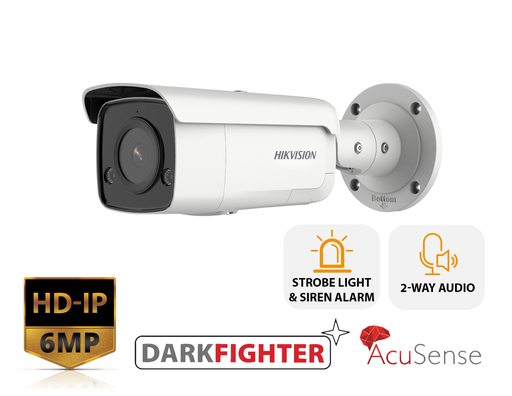 DS-2CD2T66G2-ISU/SL(2.8MM) - 6MP Strobe Light and Audible Warning Fixed Bullet Network Camera