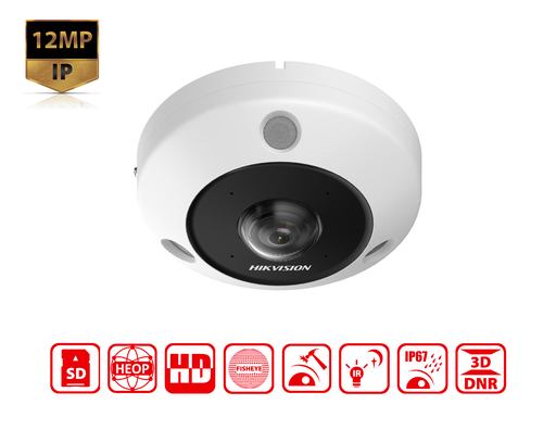 [DS-2CD63C5G1-IVS(1.29MM)] DS-2CD63C5G1-IVS(1.29MM) - Hikvision 12 MP DeepinView Fisheye Network Camera