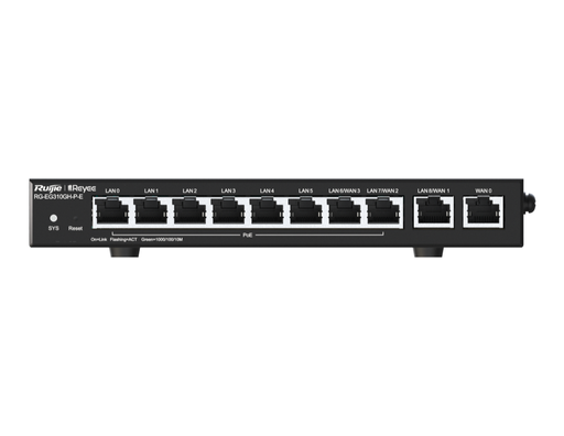 [RG-EG310GH-P-E] RG-EG310GH-P-E - Ruijie Reyee 10-Port High-Performance Cloud Managed PoE Office Router