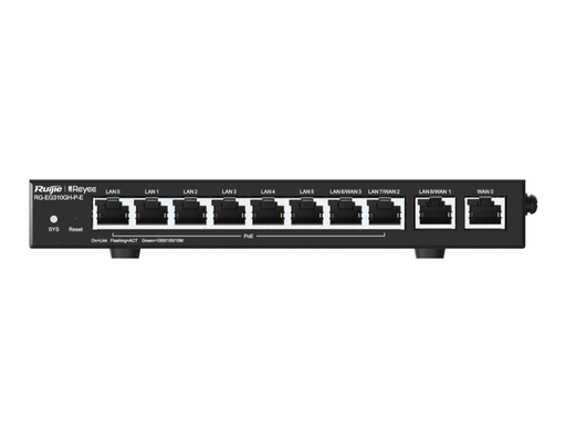 RG-EG310GH-P-E - Ruijie Reyee 10-Port High-Performance Cloud Managed PoE Office Router