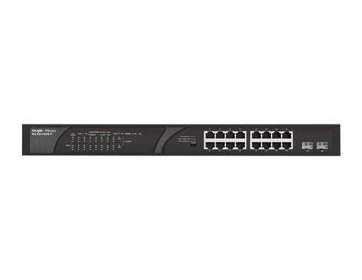 RG-ES118GS-P - Rujie 18-port 10/100/1000Mbps Unmanaged PoE Switch