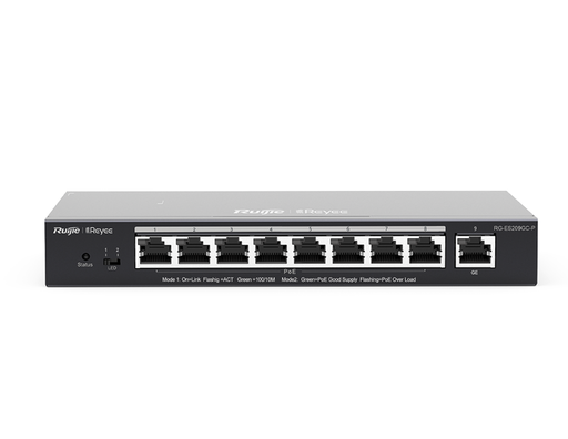 [RG-ES209GC-P] RG-ES209GC-P - Ruijie 9-Port Gigabit Smart Cloud Managed PoE Switch