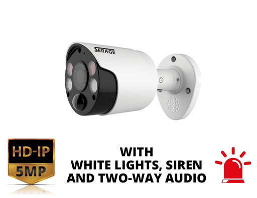 SRBNA5FW - 5 MP IP Camera with White Light, Siren and Two-Way Audio