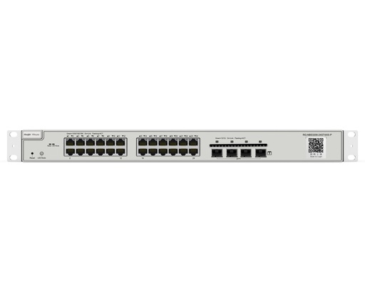 [RG-NBS3200-24GT4XS-P] RG-NBS3200-24GT4XS-P - Ruijie 24-Port Gigabit Layer 2 Cloud Managed PoE Switch, 4 * 10G Uplink